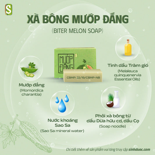 Natural Herbal Soap & Bitter Melon Soap (2 Bars)