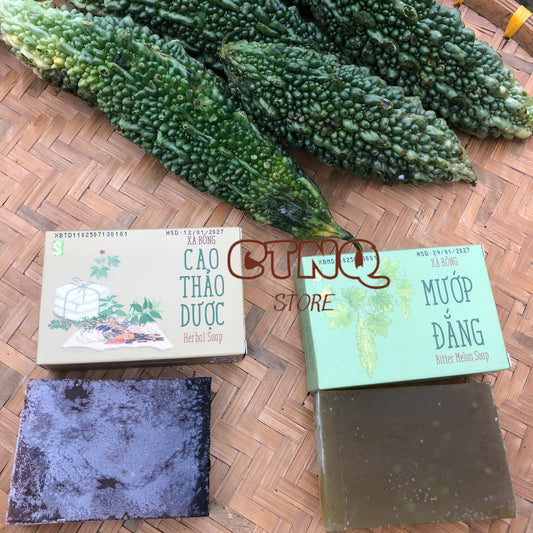 Natural Herbal Soap & Bitter Melon Soap (2 Bars)